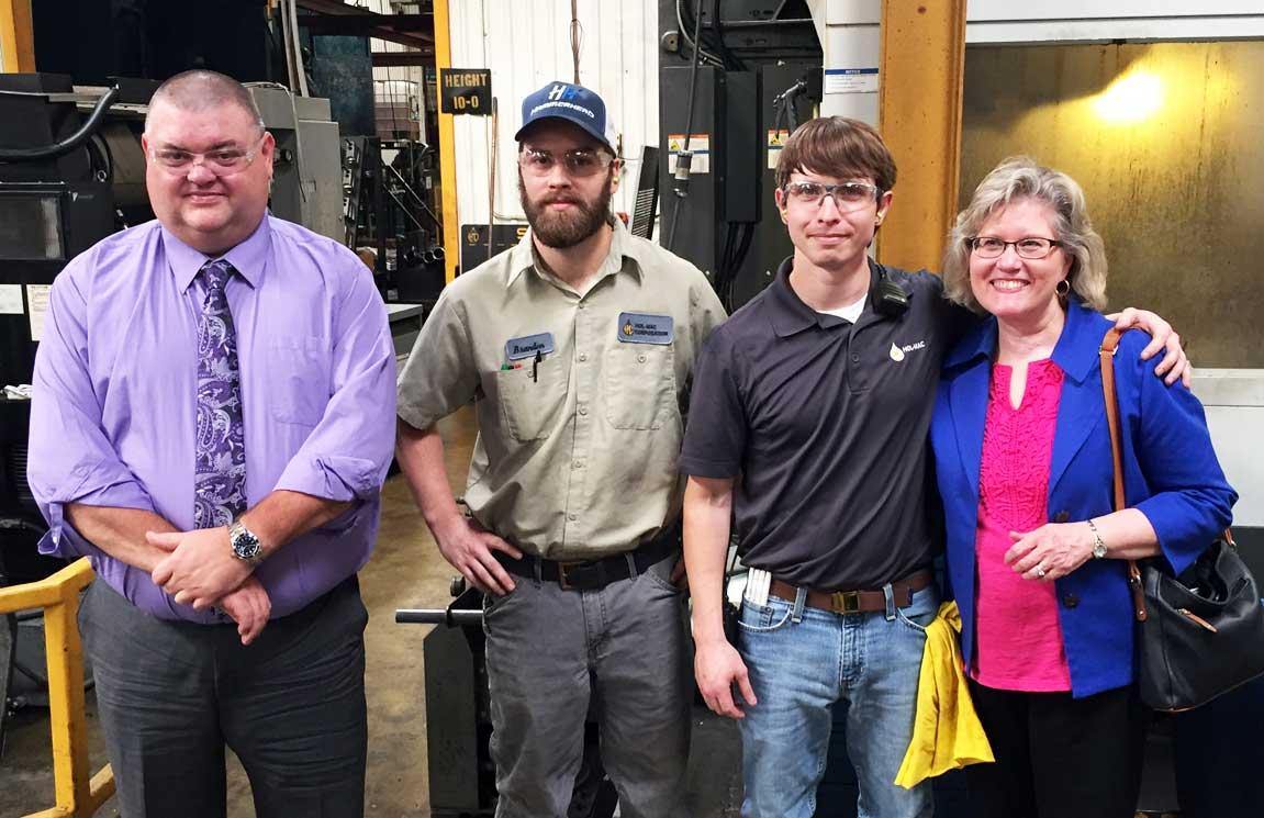 Dr. Connie Forde and Dr. John Wyatt tour Hol-Mac Corporation
